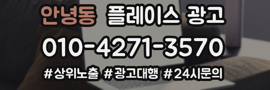 안녕동 플레이스 광고