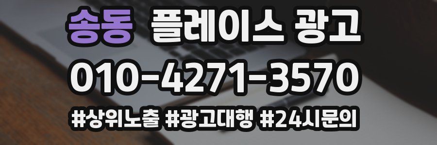 송동 플레이스 광고