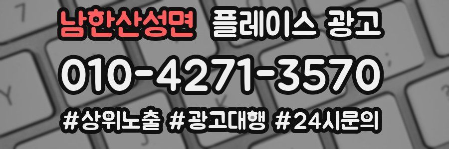 남한산성면 플레이스 광고