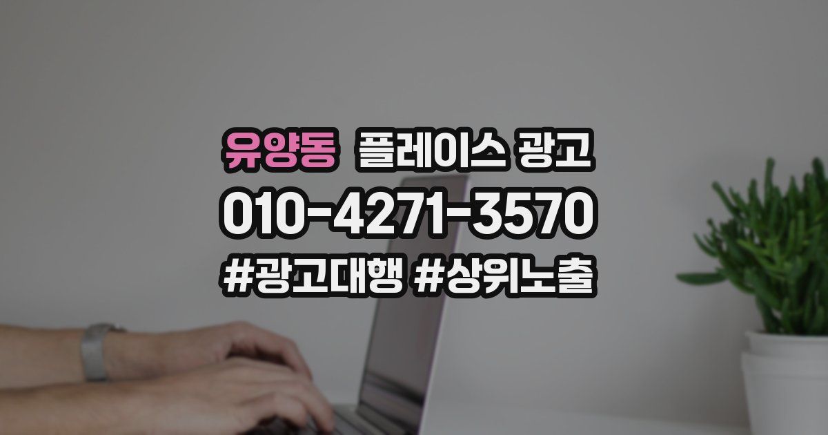 유양동 플레이스 광고