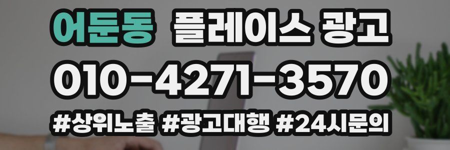 어둔동 플레이스 광고
