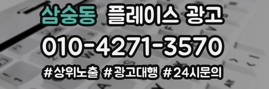 삼숭동 플레이스 광고