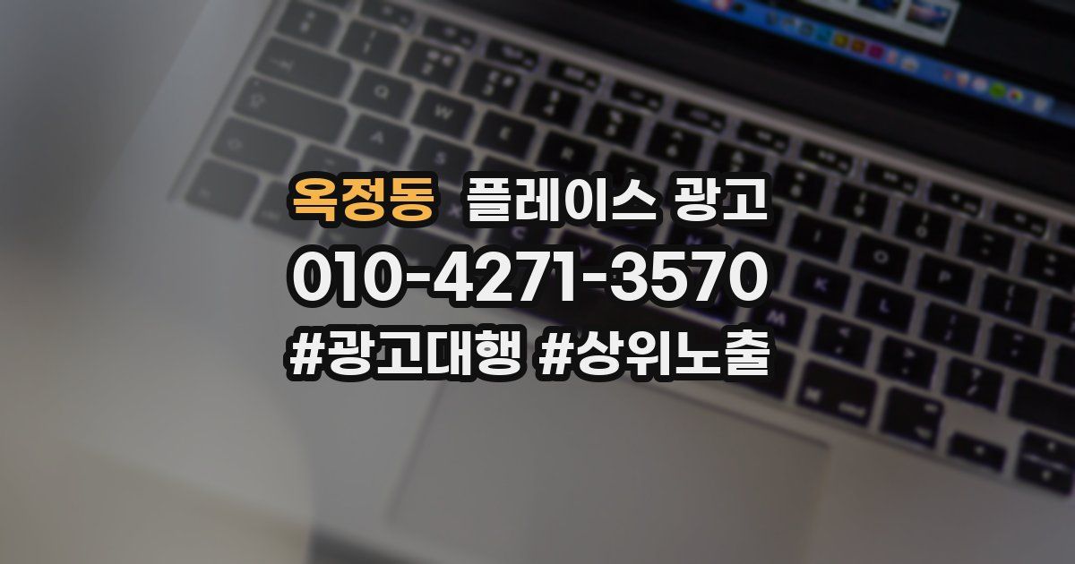옥정동 플레이스 광고