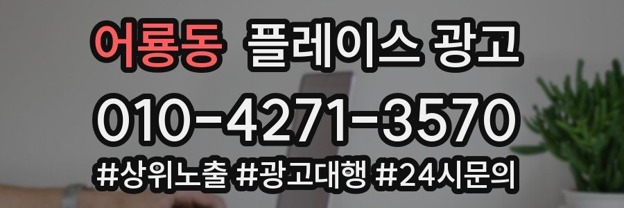어룡동 플레이스 광고