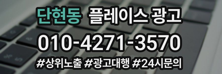 단현동 플레이스 광고