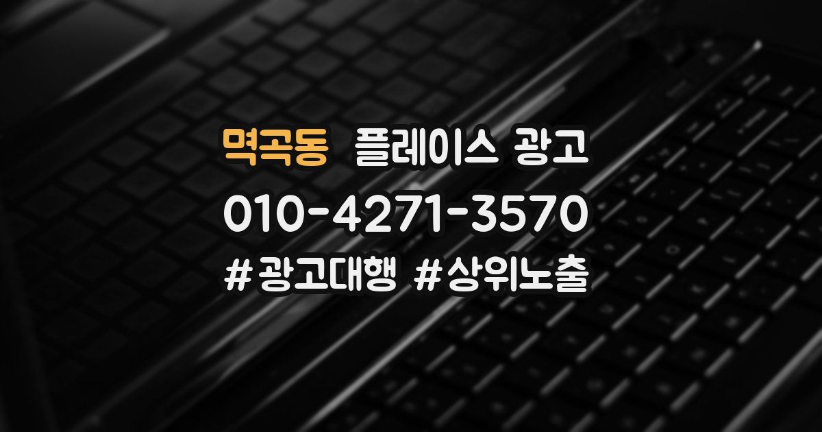 멱곡동 플레이스 광고