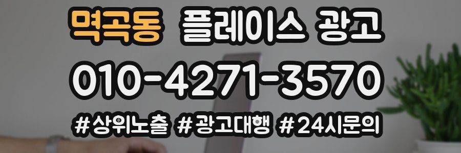 멱곡동 플레이스 광고