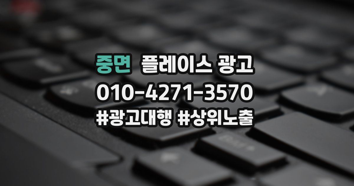 중면 플레이스 광고
