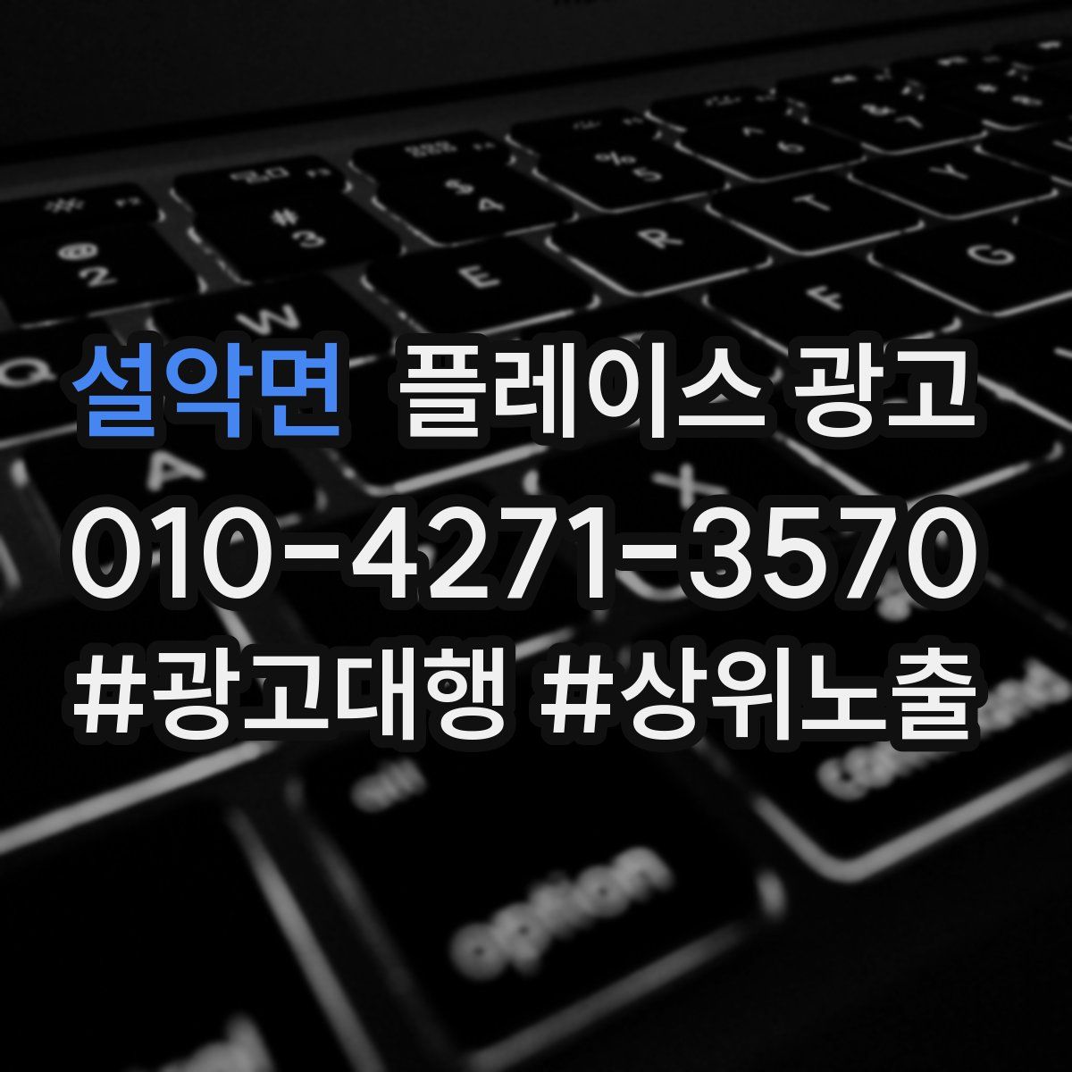 설악면 플레이스 광고