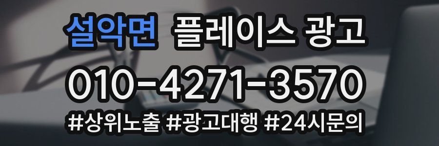 설악면 플레이스 광고