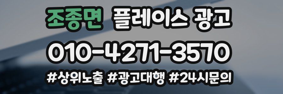 조종면 플레이스 광고