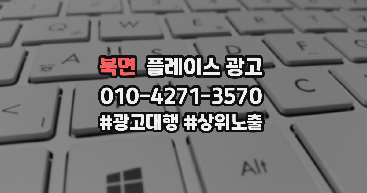 북면 플레이스 광고