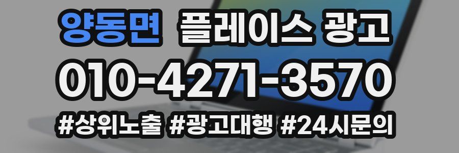 양동면 플레이스 광고