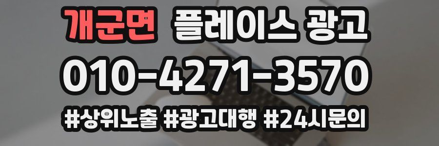 개군면 플레이스 광고