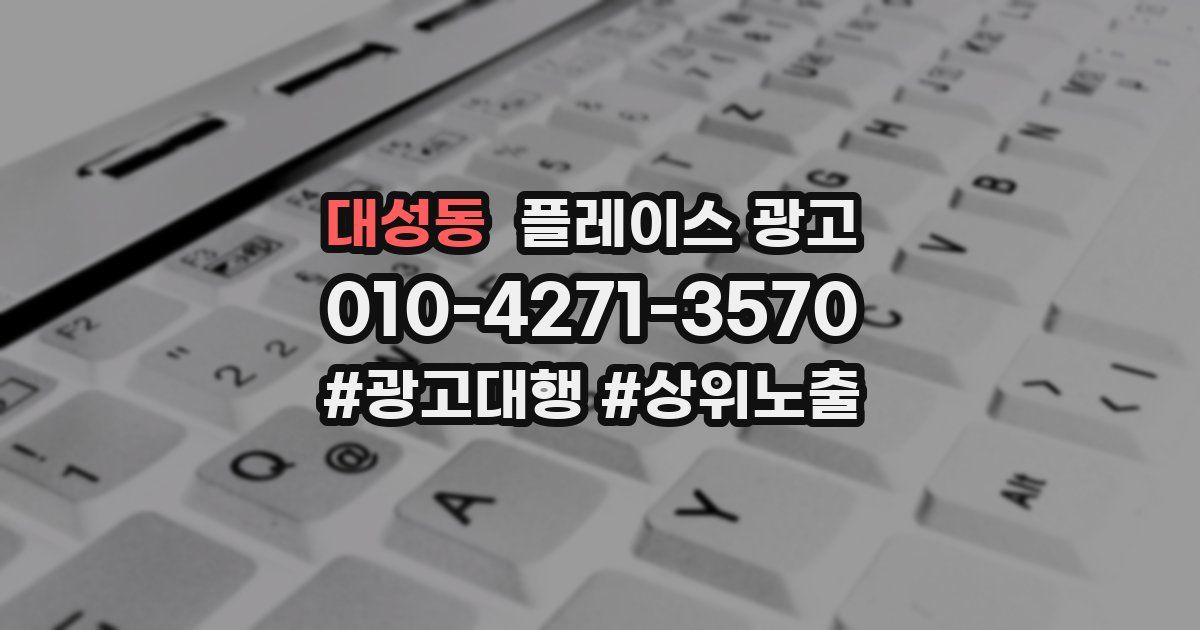 대성동 플레이스 광고