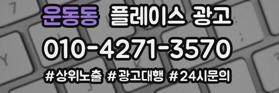 운동동 플레이스 광고
