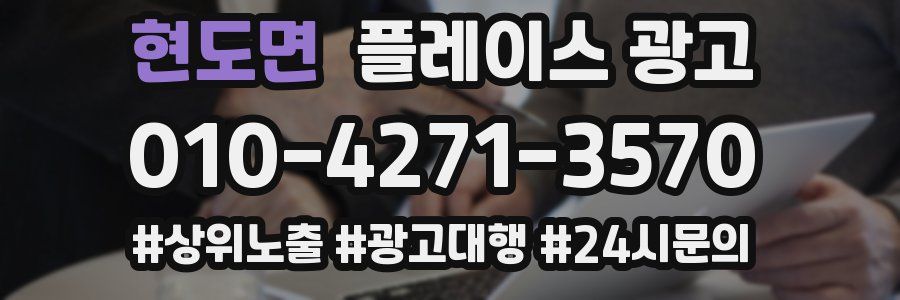 현도면 플레이스 광고