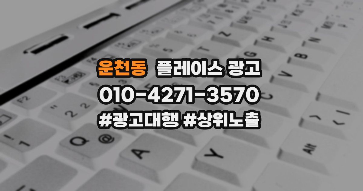 운천동 플레이스 광고