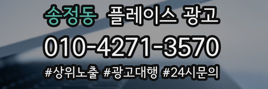 송정동 플레이스 광고