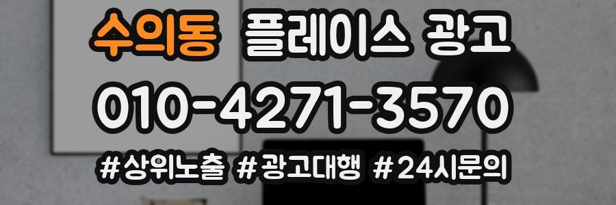 수의동 플레이스 광고