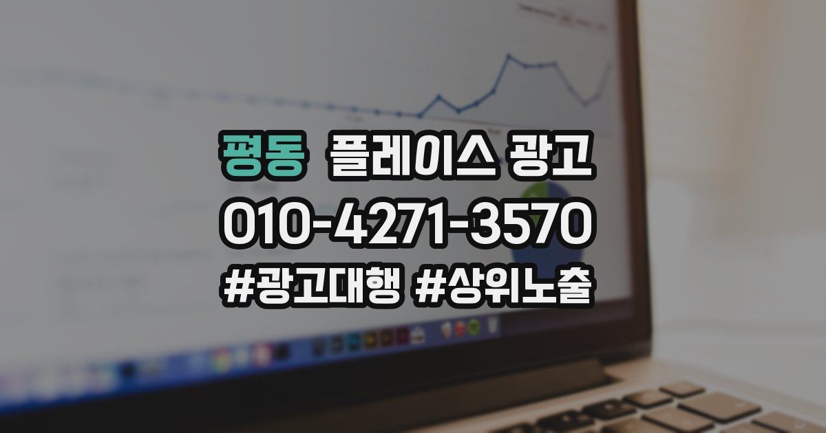 평동 플레이스 광고