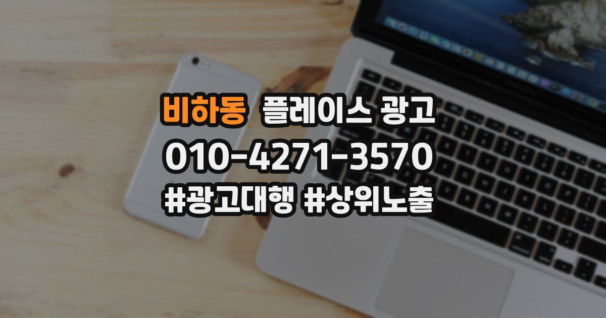 비하동 플레이스 광고