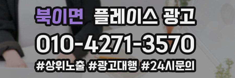 북이면 플레이스 광고