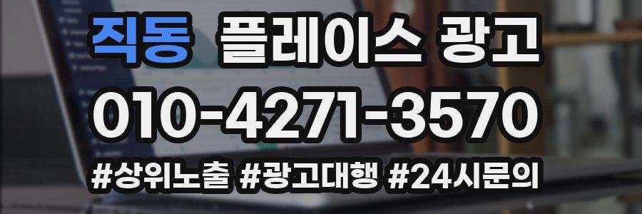 직동 플레이스 광고