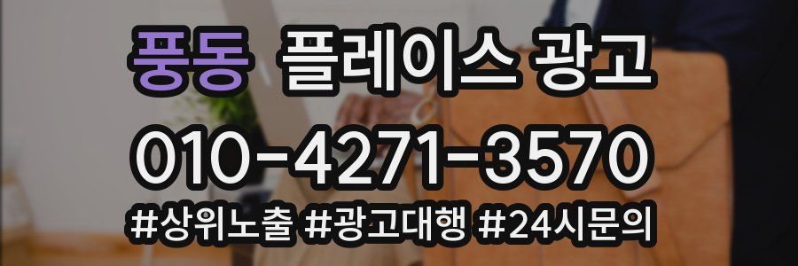 풍동 플레이스 광고