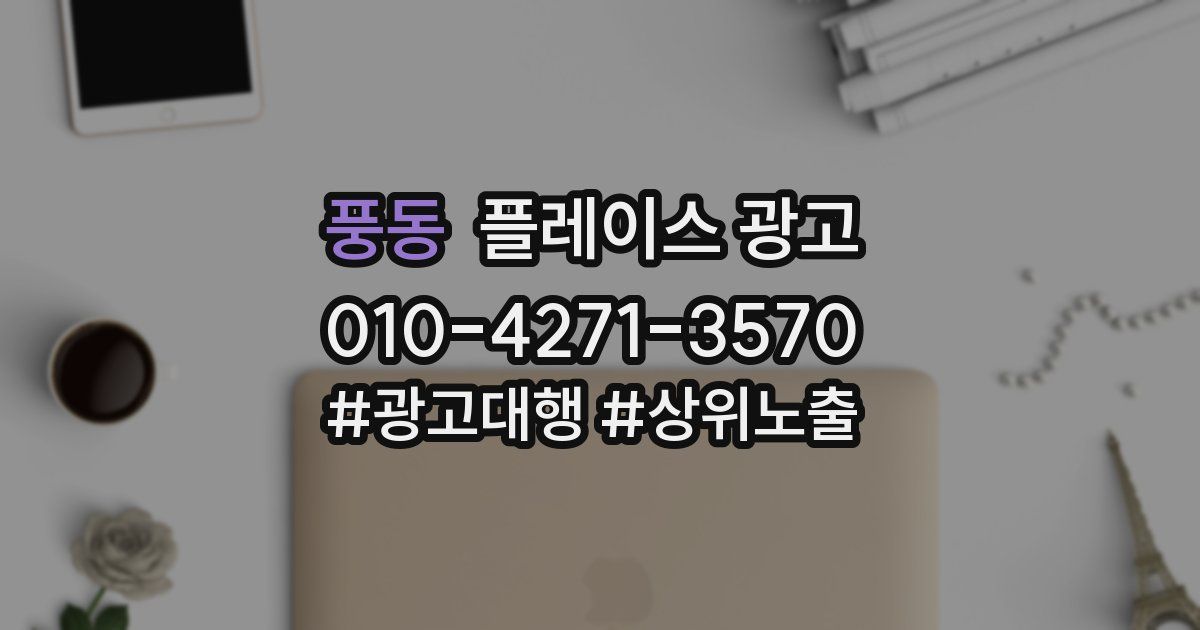 풍동 플레이스 광고