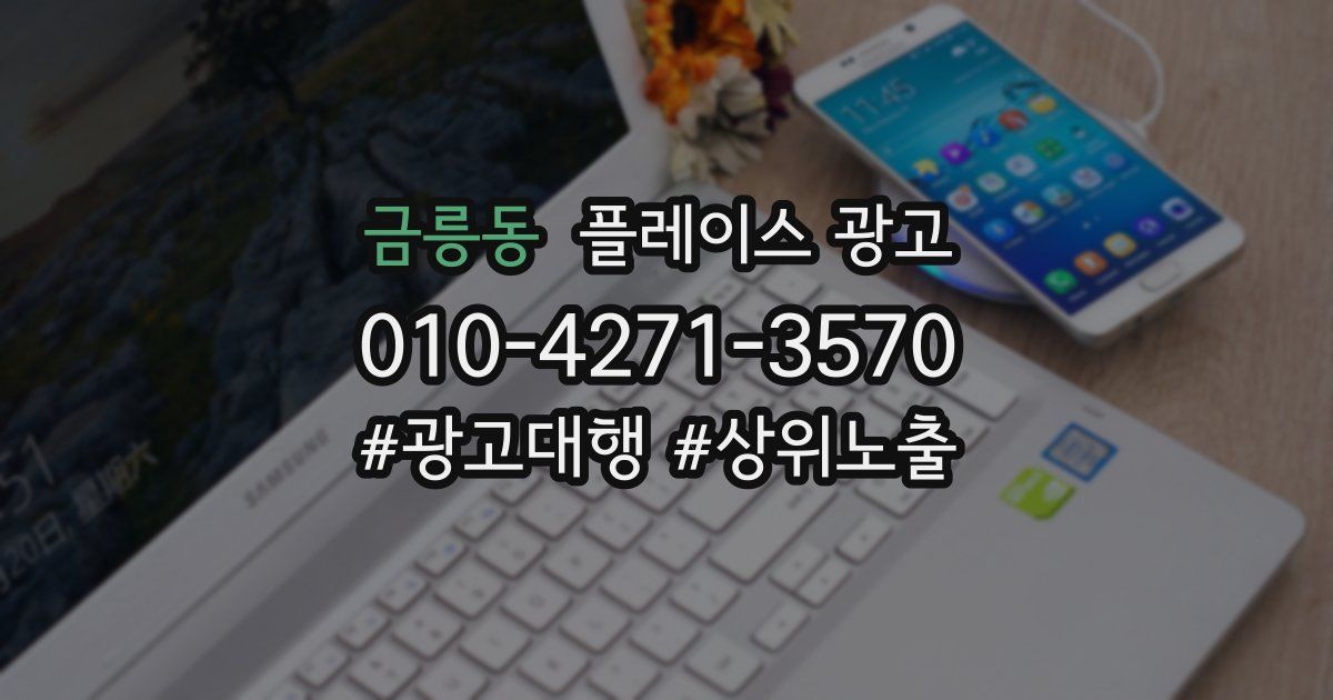 금릉동 플레이스 광고