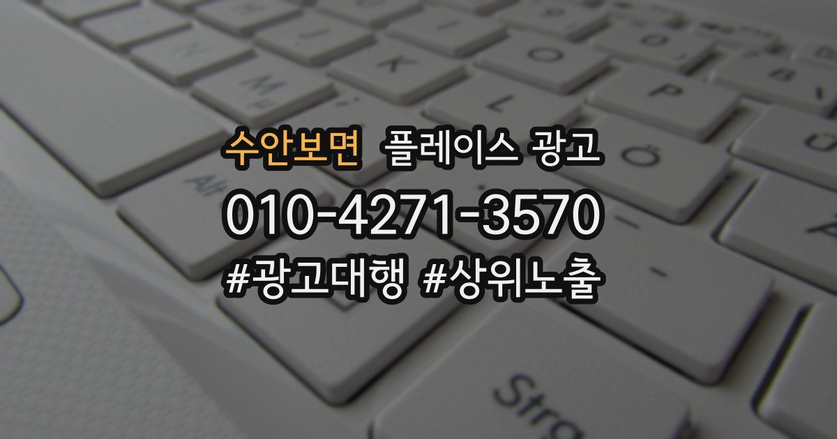 수안보면 플레이스 광고