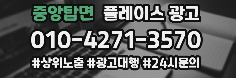 중앙탑면 플레이스 광고