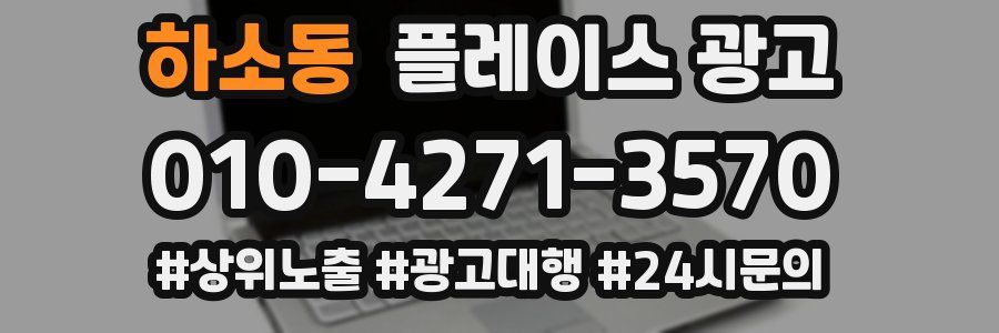 하소동 플레이스 광고