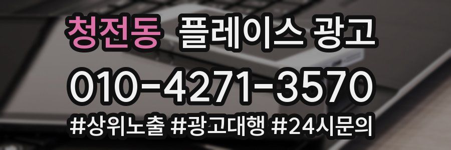 청전동 플레이스 광고
