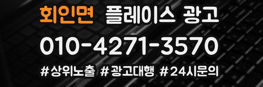 회인면 플레이스 광고