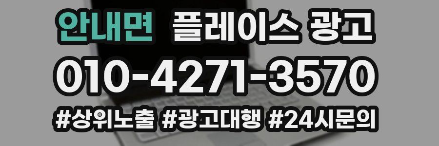안내면 플레이스 광고