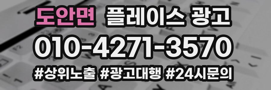 도안면 플레이스 광고