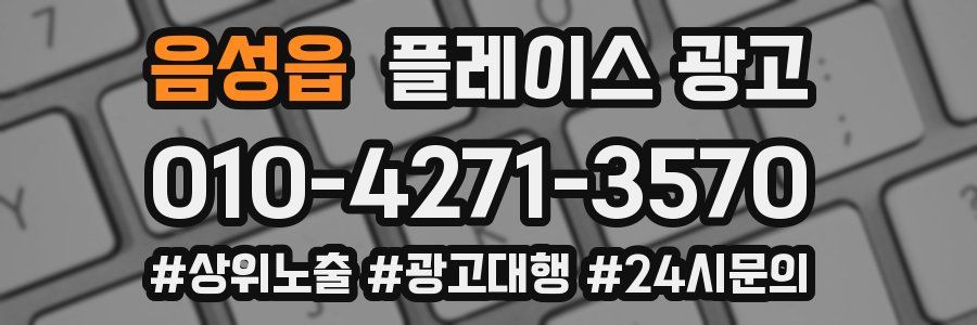 음성읍 플레이스 광고