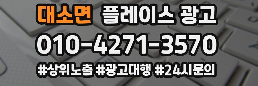 대소면 플레이스 광고