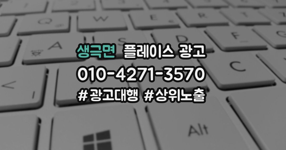 생극면 플레이스 광고