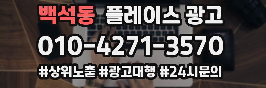 백석동 플레이스 광고