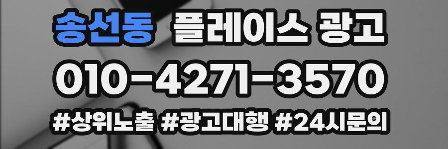 송선동 플레이스 광고