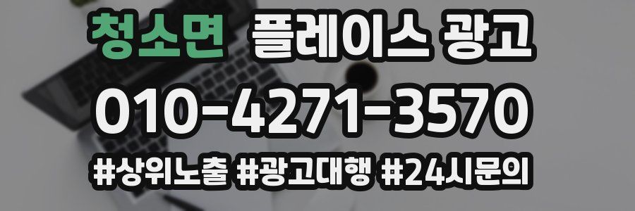 청소면 플레이스 광고