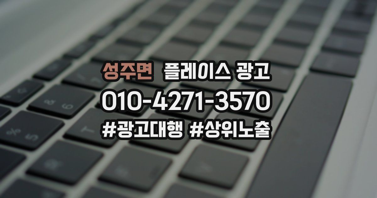 성주면 플레이스 광고