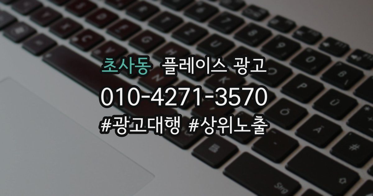 초사동 플레이스 광고