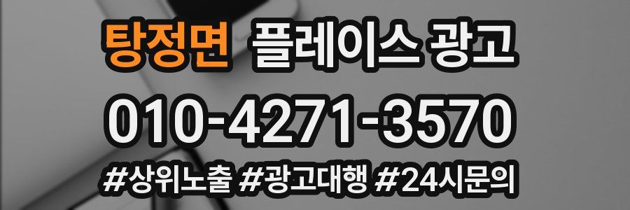탕정면 플레이스 광고