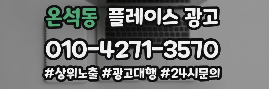 온석동 플레이스 광고