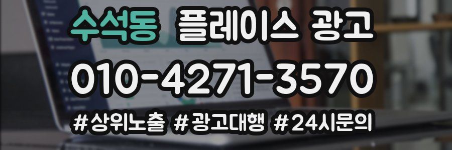 수석동 플레이스 광고