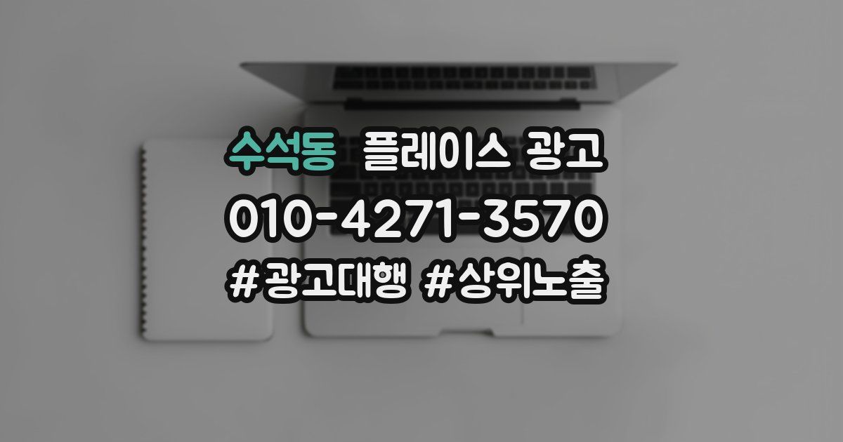 수석동 플레이스 광고